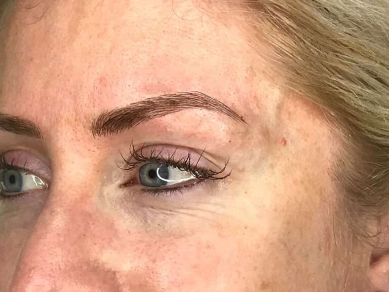 Semi-permanent brows before and after – Skinful Aesthetics, Great Yarmouth