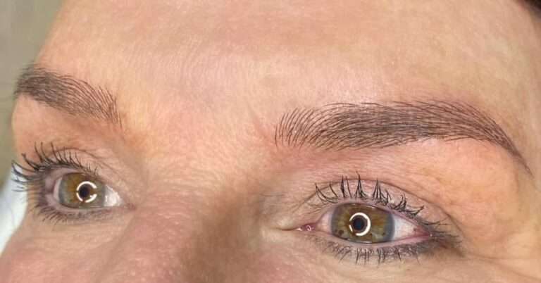 Semi-permanent brows before and after – Skinful Aesthetics, Great Yarmouth