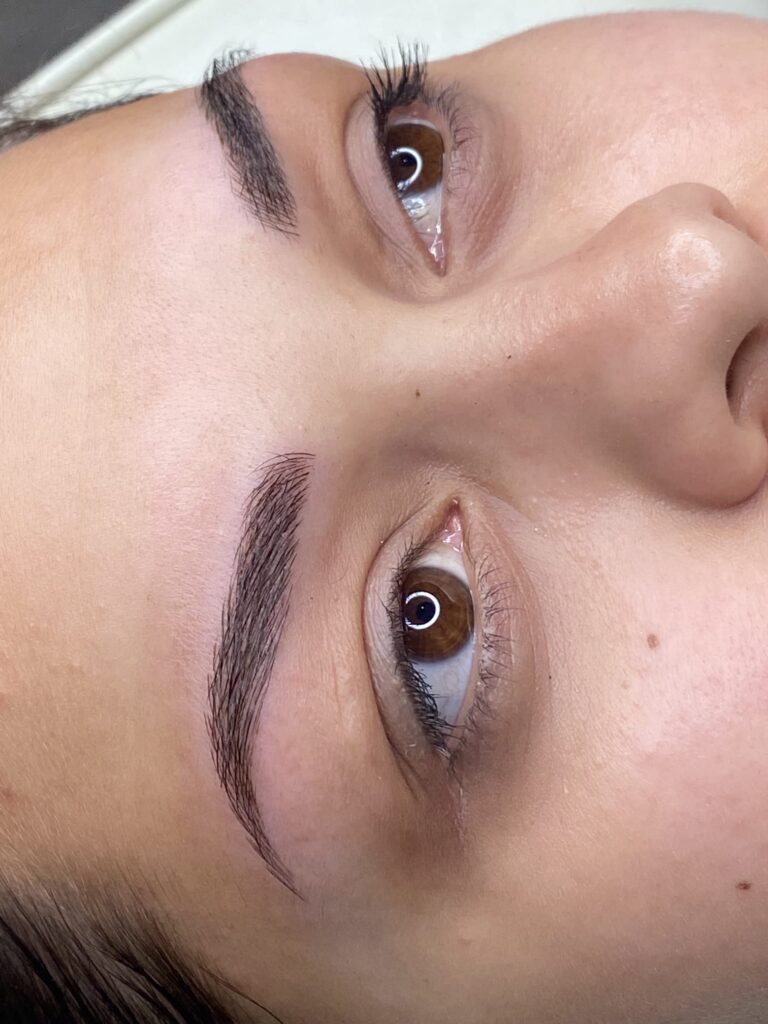 Semi-permanent brows before and after – Skinful Aesthetics, Great Yarmouth